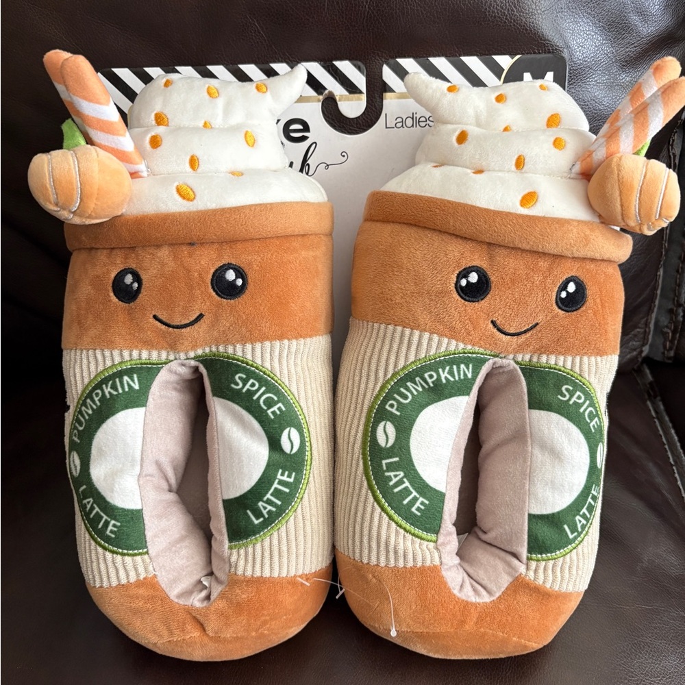 NEW Pumpkin Spice Latte Woman’s Slippers